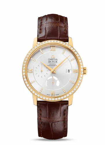 Omega De Ville Prestige Co-Axial 39.5 Power Reserve Yellow Gold / Diamond / Silver 424.58.40.21.52.001 (42458402152001)